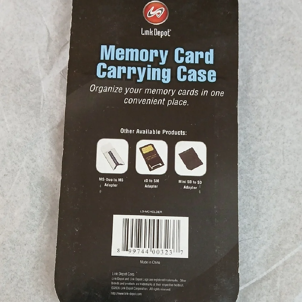 Link Depot Black Memory Card Carrying Case
